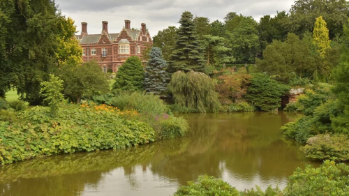 Sandringham House seen from the water garden